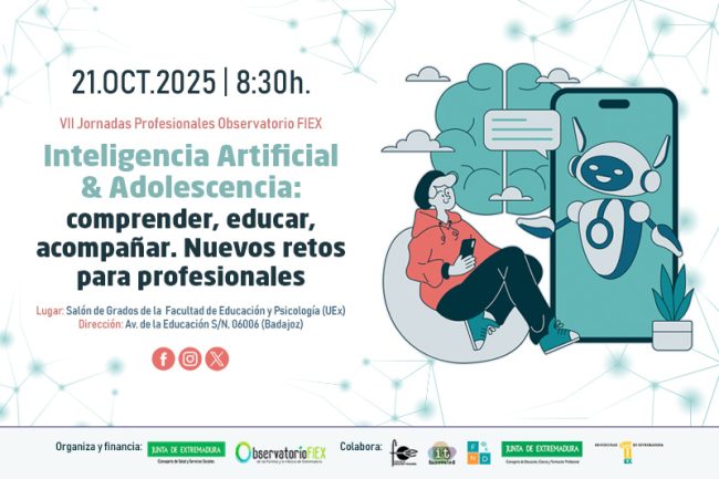 VII Jornadas Profesionales del Observatorio FIEX sobre Inteligencia Artificial y Adolescencia